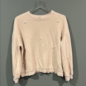ZARA TRAFALUC pearl sweatshirt size S